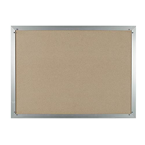 Cork Board Bulletin Board - 4THOUGHT 36 X 24 Inches Hanging Cork Notice Pin Board, Decorative Wall-Mounted Memo Board Bulletin Board with Elegant Aluminium Art Frame, 10 Push Pins Included