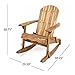 Christopher Knight Home Malibu Outdoor Acacia Wood Adirondack Rocking Chair, Natural Stained