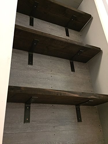 4 Pack - 10"L x 6"H Angle Shelf Bracket, Iron Shelf Brackets, Metal Shelf Bracket, Industrial Shelf Bracket, Modern Shelf Bracket, Shelving