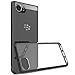 BlackBerry KEYone Case, CoverON [ClearGuard Series] Hard Clear Back Cover with Flexible TPU Bumpers Slim Fit Phone Cover Case for BlackBerry KEYone - Black / Clear