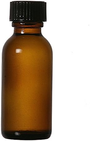Excellent Bottles BO15MLA-12 Boston Round Glass Bottle with Cap - 1/2 oz Capacity, Amber (Pack of 12)