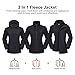 CAMEL CROWN Women's Ski Jacket Waterproof 3 in 1 Winter Jacket Windproof Hooded with Inner Warm Fleece Coat