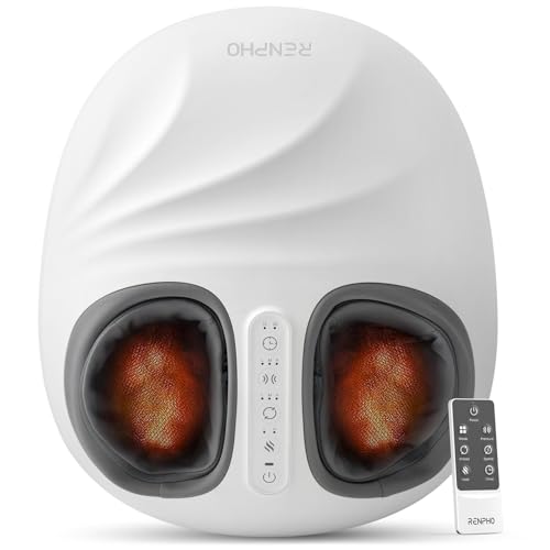 RENPHO 2026 Latest Shiatsu Foot Massager with Pressure Monitor Tech, Full-Foot Massage Machine with Kneading & Compression for Plantar Fasciitis, FSA Eligible HSA Store, Birthday Gifts for Women Wife
