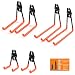 Ihomepark Heavy Duty Garage Storage Utility Hooks for Ladders & Tools, Wall Mount Garage Hanger & Organizer - Tool Holder U Hook with Anti-Slip Coating (6 Pack - Orange) primary