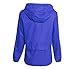 Hount Women's Packable Outdoor Hiking Rain Jacket with Hood (M, Royal Blue)