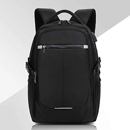 MLpus Laptop Backpack 17 Inch USB Charging Port Travel Leisure Business Backpack Fashion Trend High School Student Bag (Color : Black)