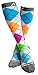 A-Swift Compression Socks for Women & Men - Argyle Bright, Medium