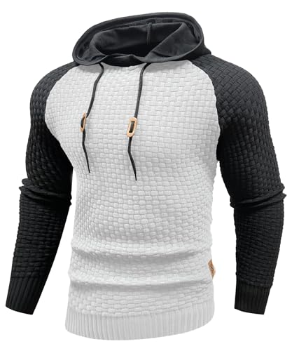 Zaitun Mens Hooded Sweatshirt Long Sleeve Knitted