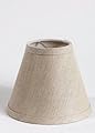 Urbanest Pure Linen Chandelier Lamp Shades, 6-inch, Hardback Clip On, Oatmeal(Set of 6)