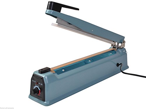 Safstar 8"/12" Manual Impulse Heat Sealer Plastic Poly Bag Closer Machine (12 inch)