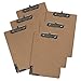 Letter Size Clipboard Low Profile Clip (Pack of 6) Secure Clip with Pen Holder and Large Mouth Hanging Hook 9''x12.5