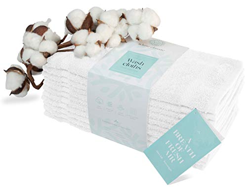 4 WhiteClassic+Luxury+Washcloths+Bathroom+Hotel+Spa+Kitchen+Absorbent