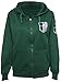 Eva's Eye Attack on Titan Shingeki No Kyojin the Survey Corps Eren Cosplay Hoodie Blouse Green Small