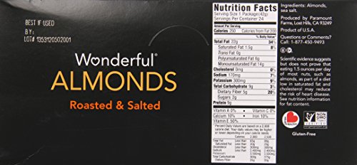 Wonderful Almond Roasted and Salted, 24 Count - Thumbnail 4
