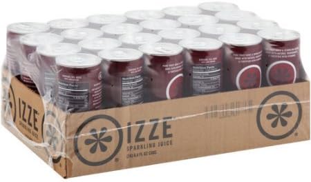 IZZE Fortified Sparkling Juice, Blackberry, Pack of 24, 8.4 oz Cans (Pack of 5)