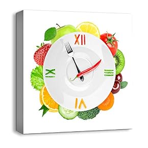 Canvas Wall Art Abstract Cute Clock...