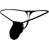 COMLIFE Men's Sexy T-Back Thong Breathable Ice Silk Bikini Underwear