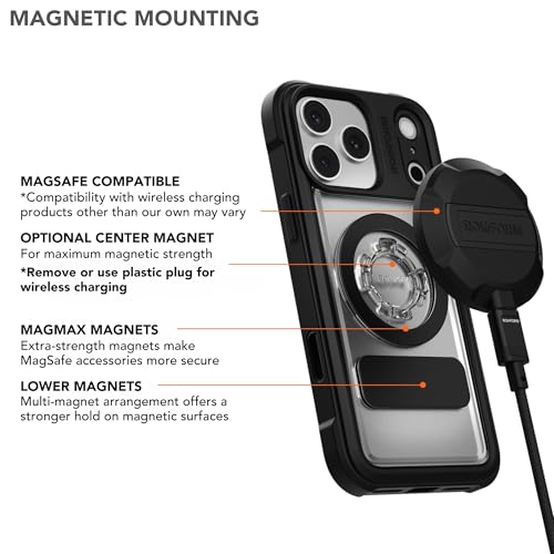 Funda Crystal Rokform Compatible con iPhone 17 Pro Max, Cubierta Magnética (Transparente)