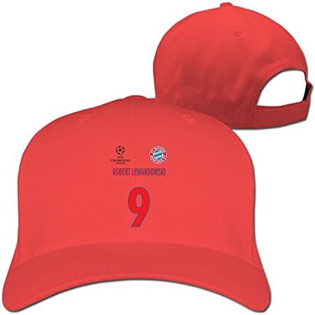 EUNICORN SG Robert Lewandowski NO. 9 Ajustable Baseball Cap Cotton Red