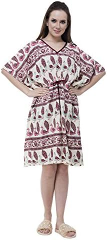 Bhumante Women Rayon Kaftan with Waist Drawstring