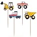 YunKo Cupcake Toppers Cake Decorative Toppers Cupcake Decorating Tools for Party (Truck 24 pcs)