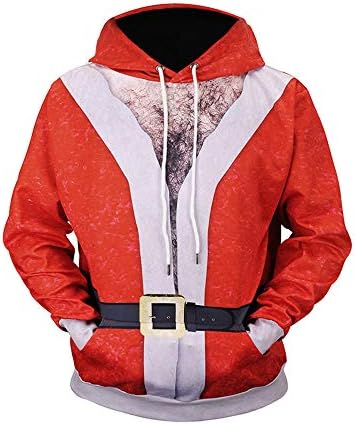 Shensee Me‘s Hoodies Sweatshirt Ugly Christmas 3D Graphic Snowman/Sant Claus Printed Plus Size