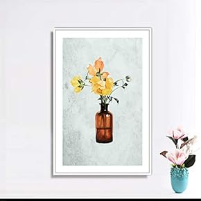 Framed Canvas Wall Art for Living Room, Bedroom Colorful Vase Canvas Prints for Home Decoration Ready to Hang - 16x24 inches