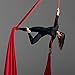 Kurma Yoga Aerial Silks Equipment for Acrobatic Flying Dance, Includes All Hardware, Fabric and Guide (Red 9 Yards)