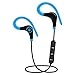 Sunbona Waterproof In-Ear Headset Bluetooth v4.1 Universal Wireless Sports Jogging Ear Hook Stereo Earphone for iPhone iPad iPod Samsung Galaxy and More (Black) (Blue)