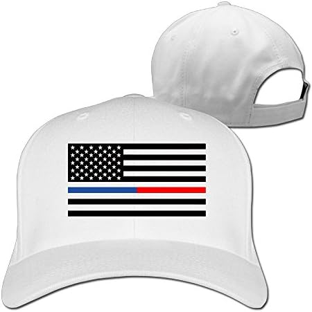 Cool Bule And Red American Flag Baseball Cap For Women & Men White