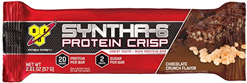 BSN Protein Crisp Bar by Syntha-6, Chocolate Crunch, 12 Count (Packaging may vary)