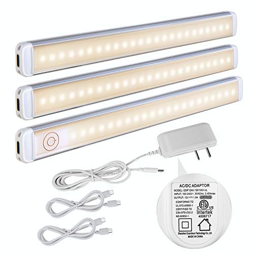 LED Under Light kit dimmable GONOTO Under Lighting kit 120V ETL Adapter Touch