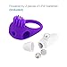 LEPO Silicone Powerful Vibrating Penis Ring for Men, with Clit Massager for Women, Help Erection and Prolonged Ejaculation, Soft Silicone & Waterproof, Purple