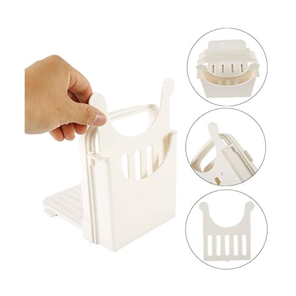 Bread Slicer, Foldable Bread Toast Slicer Bagel Loaf Bread Maker for Homemade Sandwich Bread Bagel, Quick and Safe for…