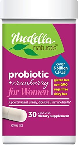 Medella Naturals WOMEN Probiotic + Cranberry 6 Billion CFU's w/ 4 Strains