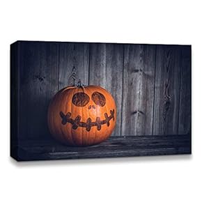 Canvas Wall Art Halloween Pumpkin Lantern...