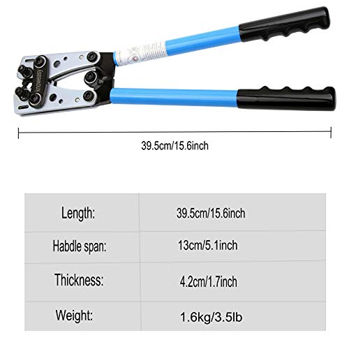 Knoweasy Battery Cable Lug Crimping Tool Wire Crimper Tool for Heavy