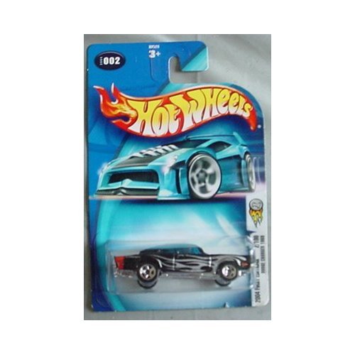 Hot Wheels 2004-002 First Editions 1969 Dodge Charger BLACK w/Flames 1:64 Scale