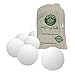 SoSoft Wool Dryer Balls 100% Premium So Soft Wool Dryer Balls XL Hand Made in Nepal All Natural Eco Friendly All Natural Fabric Softener (White)