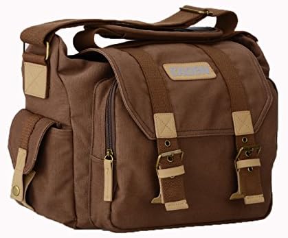 Tubackpack DSLR Camera Micro SLR Photo Bag for Single Shoulder Waist Pack Cross Body Lenses (Coffee)