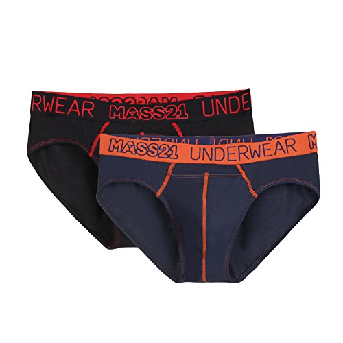 MASS21 Men's Sport Briefs Stretch Swimwear Bikinis Pack Of 2 Size M