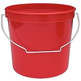Encore Reinforced Plastics 2.5-Quart Residential Bucket Home Office Classroom Utility Pail Red