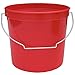 Encore Reinforced Plastics 2.5-Quart Residential Bucket Home Office Classroom Utility Pail Red