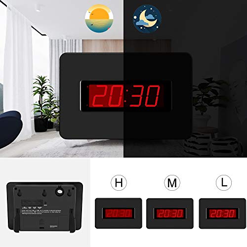 KWANWA Kawanwa Digital Wall Clock Large Display Battery Operated Alarm
