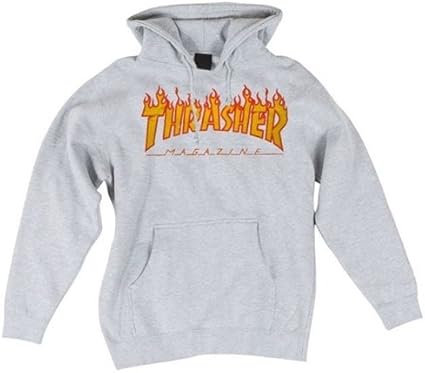 mens grey thrasher hoodie
