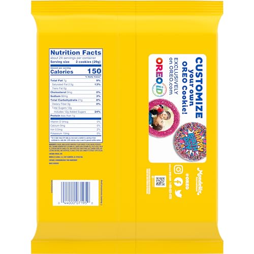 OREO LEMON CREME SANDWICH COOKIES, PARTY SIZE, 24.95 OZ
