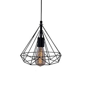 Desidiya Pendant Light, Black, Diamond, Metal