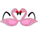 Glittered Flamingo Fanci-frames Party Accessory (1 Count) (1/pkg) Pkg/6