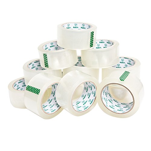 PAKIT 12 Clear Packing Tape Rolls Value Pack 12 Rolls of Heavy Duty