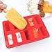 Popsicle Molds, Ouddy 10-Cavity Silicone Homemade Ice Pop Molds & A Silicone Funnel with 50 Pcs Wooden Sticks, Red